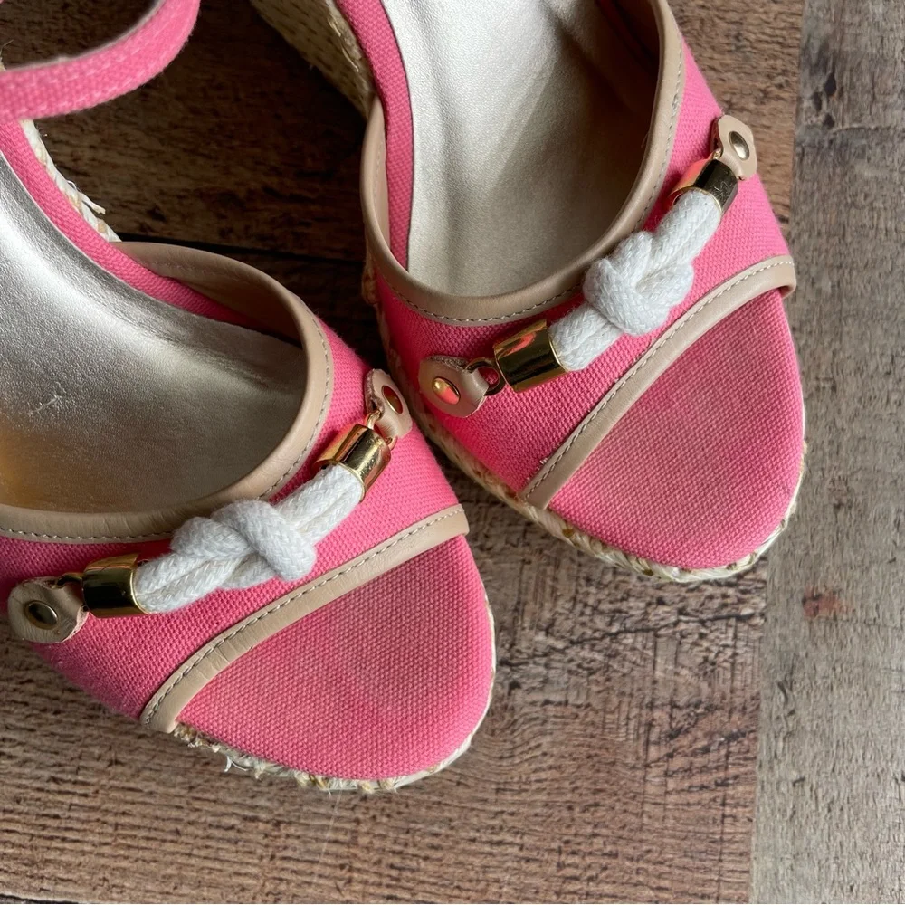 Lilly Pulitzer Just a Little Knotty Nautical Platfrom Espadrille Wedge Shoes 8 - Picture 5 of 8
